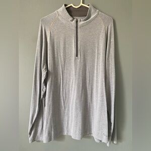 Free Fly Bamboo Flex Quarter Zip XL Long Sleeve Pullover Shirt Gray